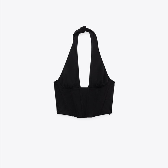 Zara black bustiers crop top - Picture 1 of 3